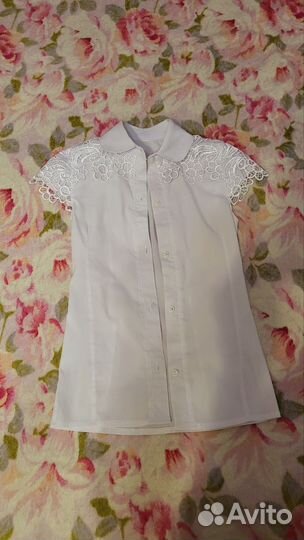 Блузка с коротким рукавом 128