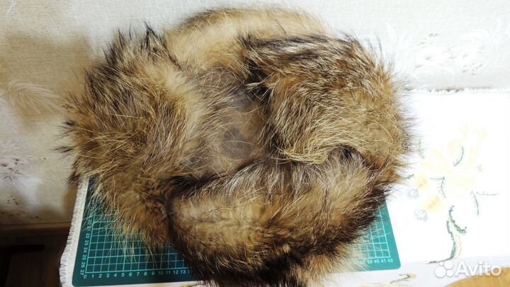 Шапка-ушанка из енота