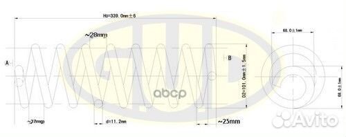 Пружина подвески задняя R-logan GCS217001 G.U.D