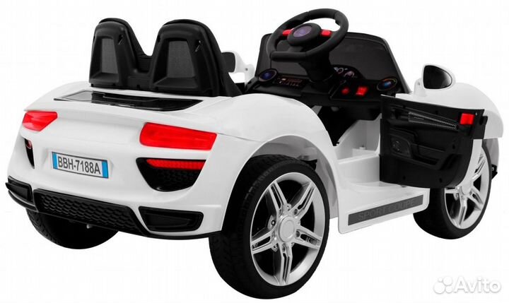 Детский электромобиль белый