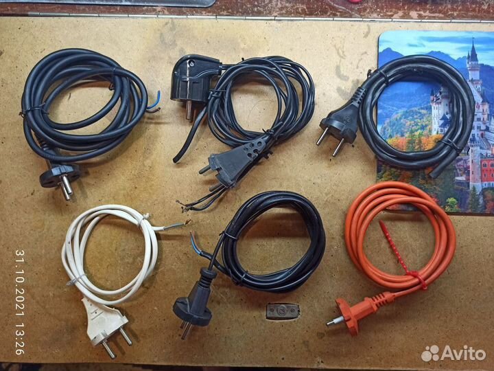 Сетевой шнур провод кабель без разьёма 220 вольт