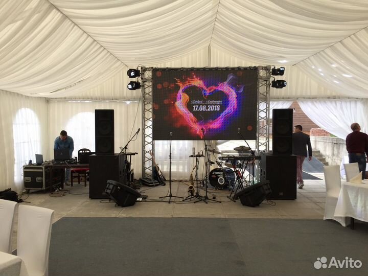 Аренда экрана, сцены, звука и света