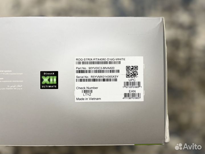 Asus RTX 4080 ROG Strix OC White Новые