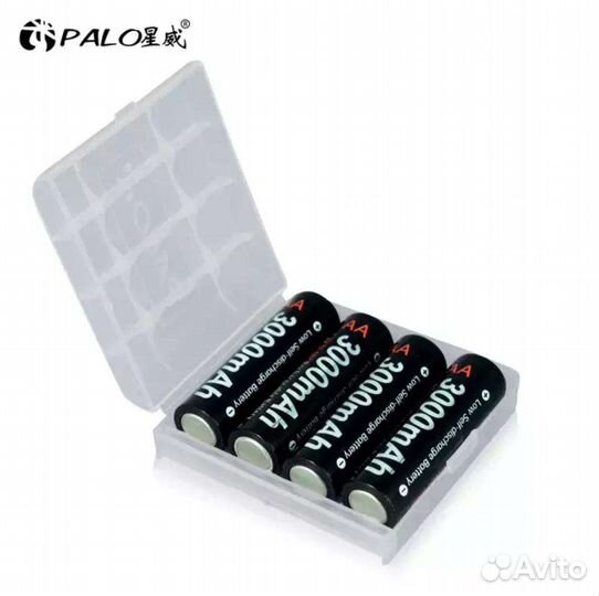 Аккумуляторы Palo AA 1,2v 3000 mah 4 шт+кейс