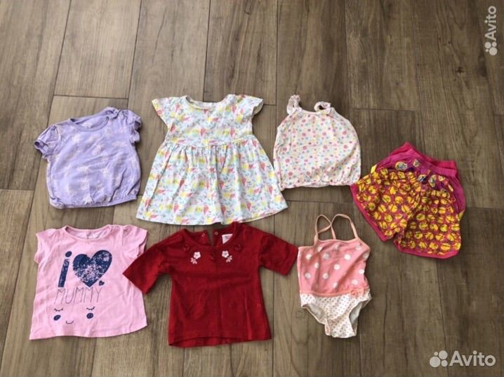 Вещи пакетом на девочку 68 74 80