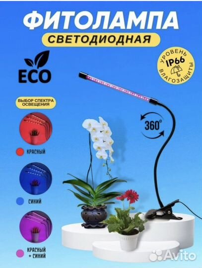 Фитолампа для растений, новая