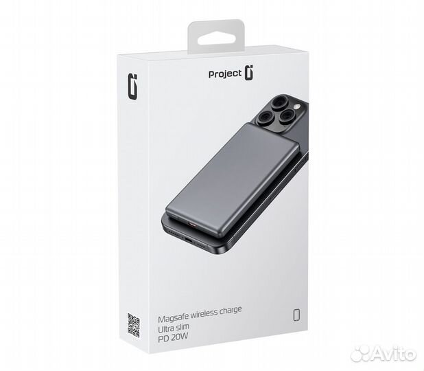 Внешний аккумулятор TFN Project 0 EXB-6, 5000 мАч, 20 Вт, MagSafe, серый