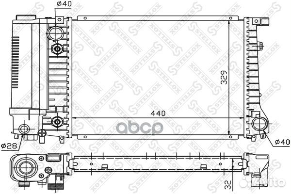1025565SX радиатор системы охлаждения АКПП BMW