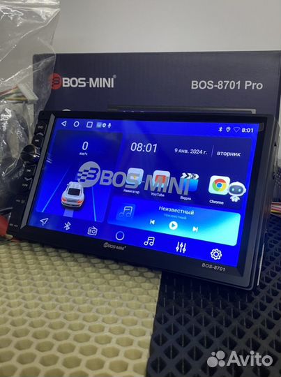 Android магнитола bos mini 7 дюймов с кнопками