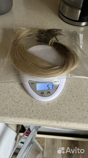 Волосы для наращивания 45 см блонд омбре