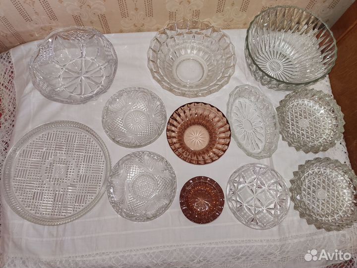 Хрустальные салатники СССР