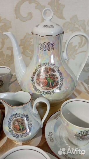Сервиз чайный Германия антиквариат фарфор 80г 20в