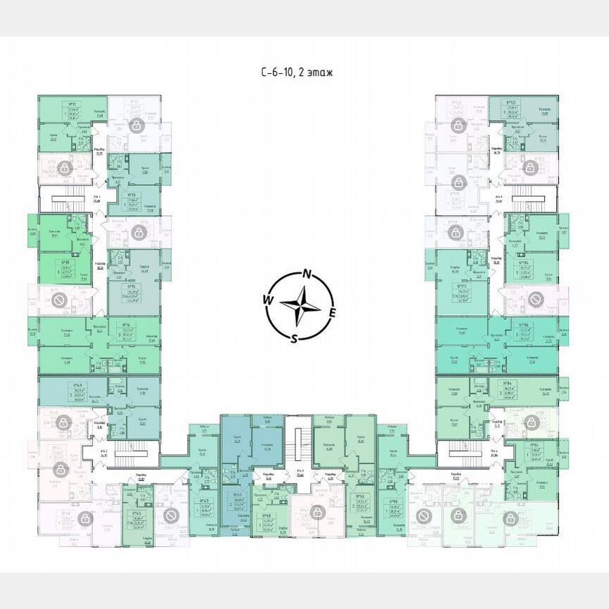 1-к. квартира, 40 м², 2/4 эт.