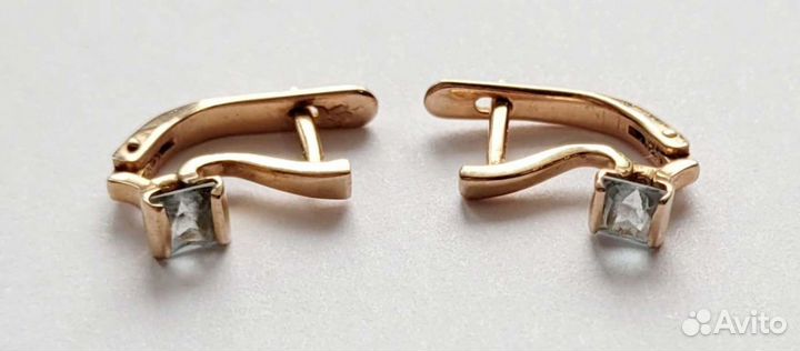 Серьги с Топазами Золото 585пробы