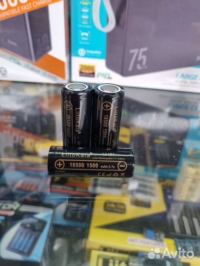 Аккумулятор Li-ion 18500 3.7v 1500mAh+