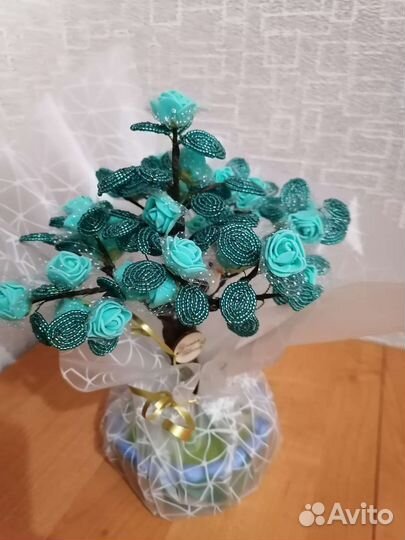 Цветы и деревья из бисера