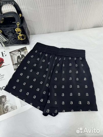 Шелковые шорты alexander wang белые черные