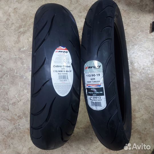 Мотошины 110 90 19 + 170 80 15 Avon Cobra Chrome