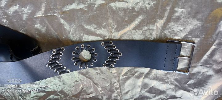 Ремень кожаный широкий Germano Zama Италия