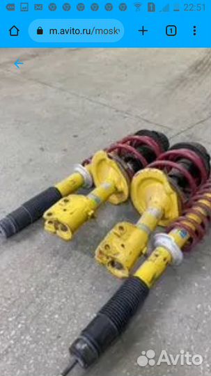 Стойки амортизаторы комплект evolution lancer x 10