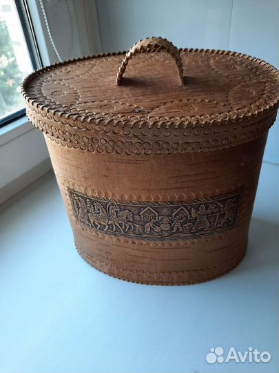 Туесок-хлебница из бересты