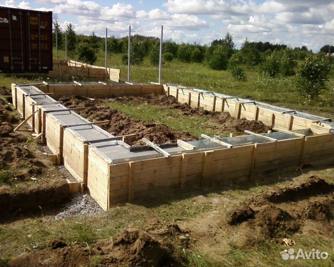 Бетонные работы отмостка стяжки фундамент