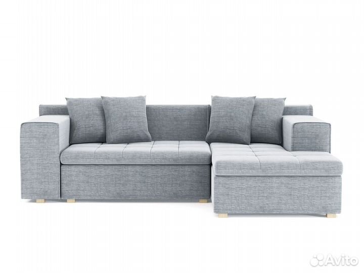 Угловой диван-кровать Чикаго Лайт Грей 251 см