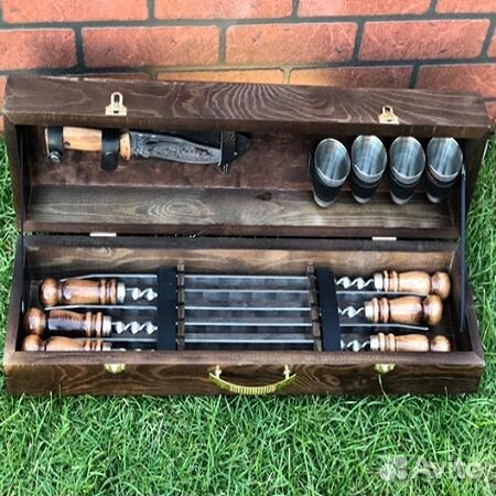 Набор шампуров в деревянной коробке «Малый»