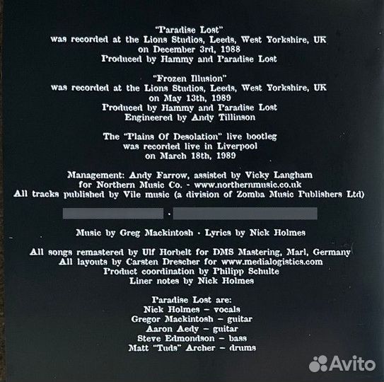 Винил Paradise Lost – Drown In Darkness (2LP)