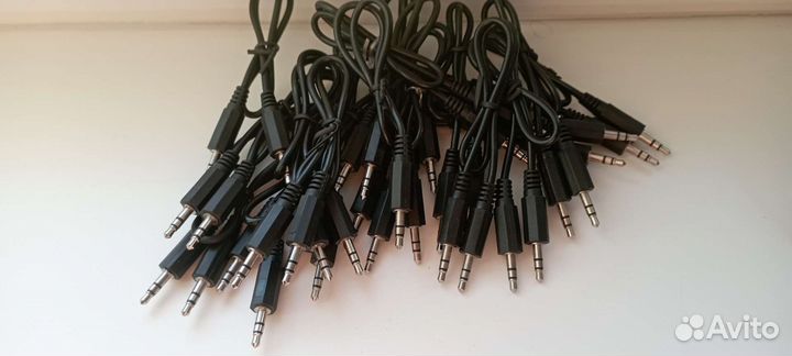 Кабель vcom 3.5 Jack - 3.5 Jack 30 см, чёрный