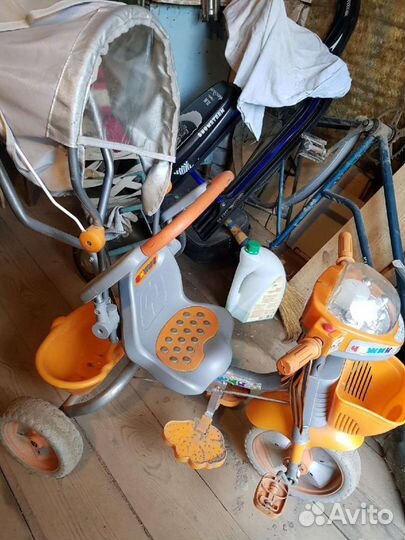 Детский велосипед бу с ручкой