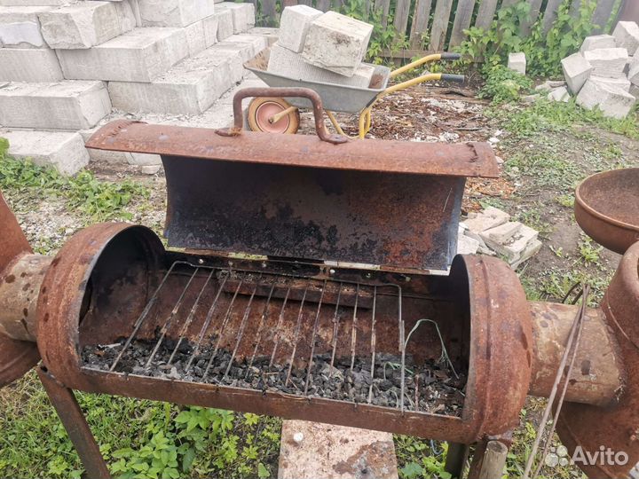 Мангал с печью под казан
