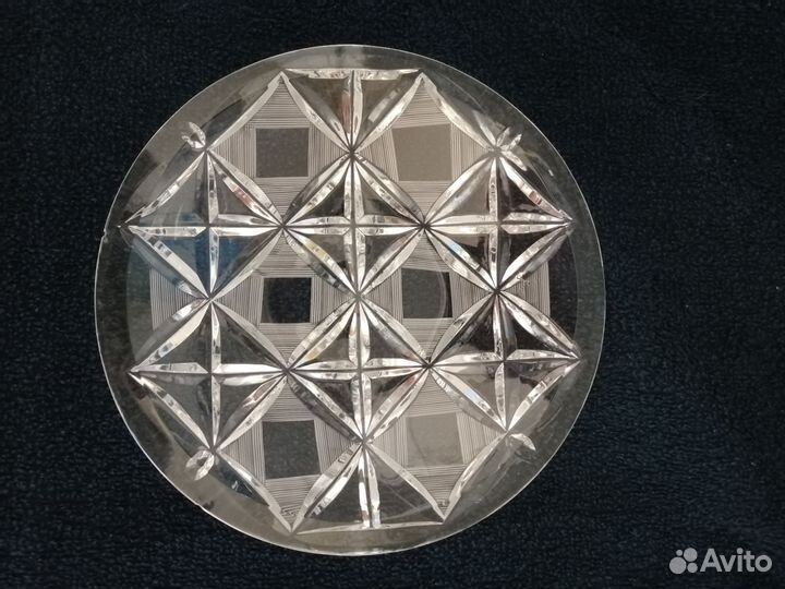 Блюдце хрустальное