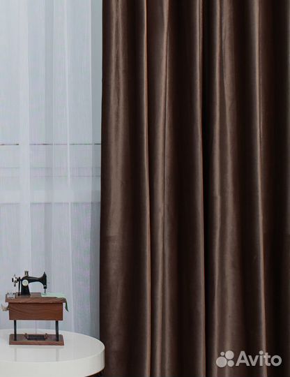 Шторы велюр бархат шоколад