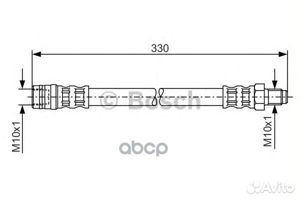 Шланг тормозной зад прав/лев 1987476081 Bosch