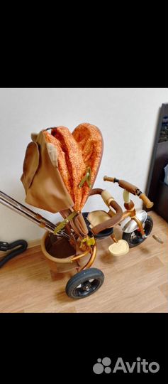 Велосипед коляска с ручкой