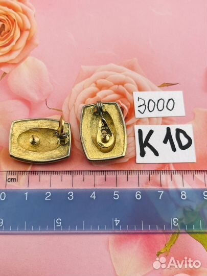 Серьги винтажные Monet 70 гг США К10 Д