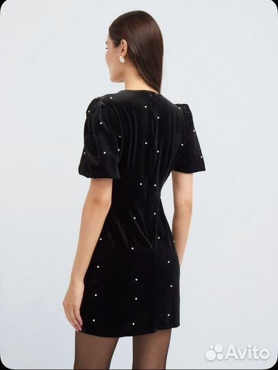 Платье вечернее с бантами бархатное