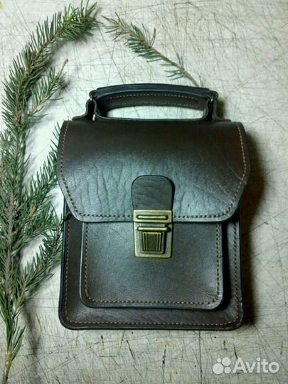 Сумка - барсетка из натуральной кожи