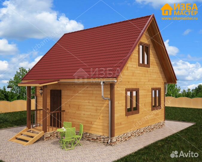 Дом из бруса 6х6 м готовый комплект №53 + монтаж