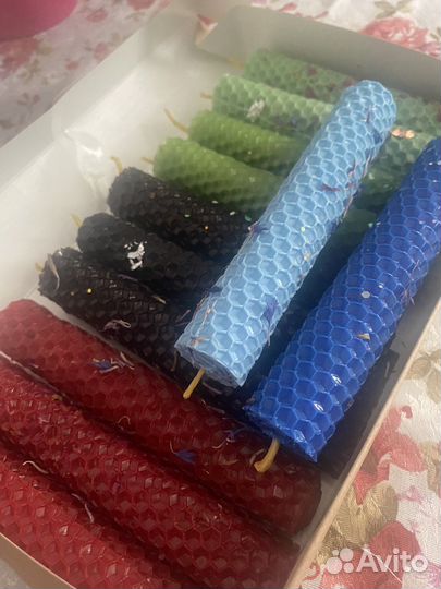 Свечи из вощины чакровые