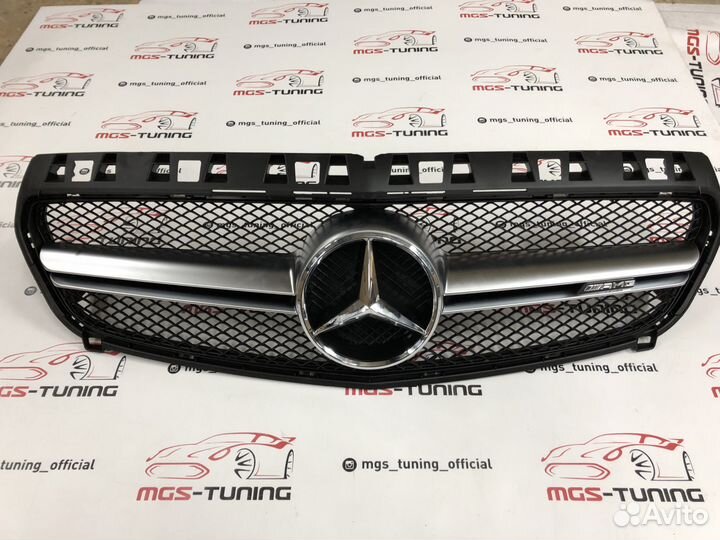 Решетка радиатора Mercedes a-class w176+amg лог