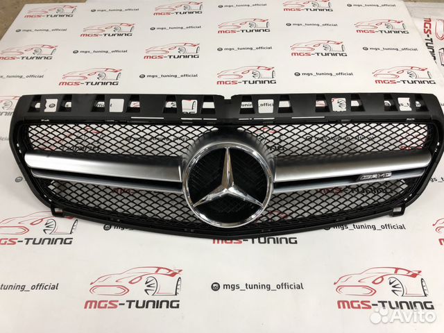 Решетка радиатора Mercedes a-class w176+amg лог