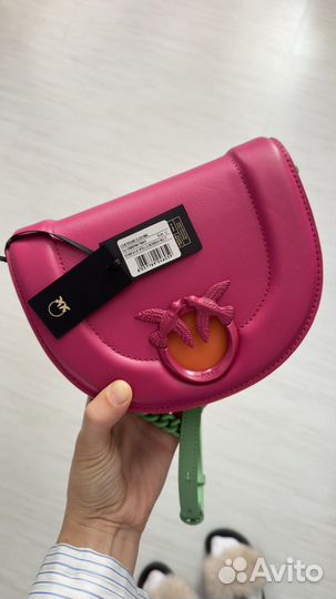 Кожаная сумка pinko classic love BAG click round