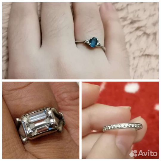 Кольца серебряные