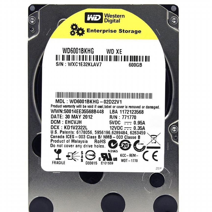[WD6001BKHG] Жесткий Диск Wd 600gb Sas 2.5 Wd6001bkhg