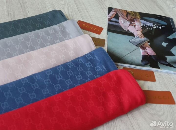 Палантин Кашемир Gucci розовый 10 цветов