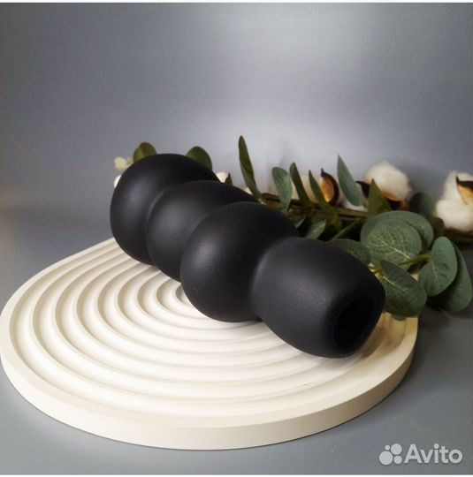 Ваза декоративная из гипса для сухоцветов