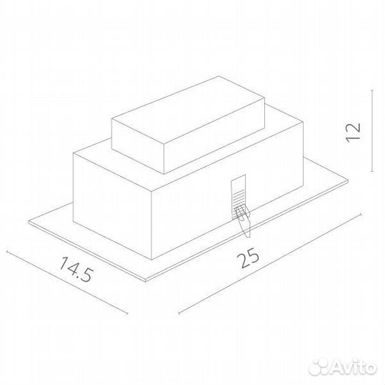 Точечный светильник Cardani Medio A5930PL-2WH