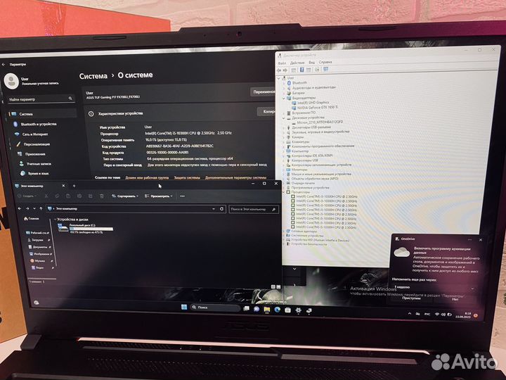 Tuf F17 FX706LI/i5-10300H/GTX1650Ti(4GB) RAM16GB